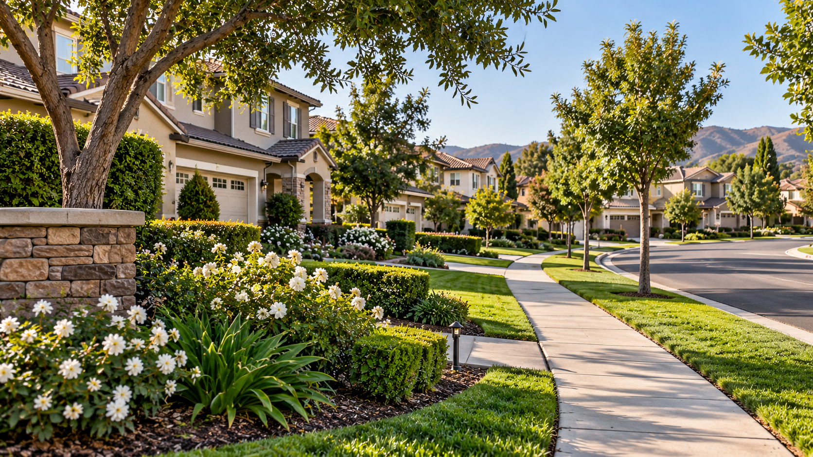 professionally landscaped HOA